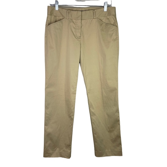Theory Pants - Theory Washable Cotton Spandex Stretch Trousers Pants Khaki Tan Size 6